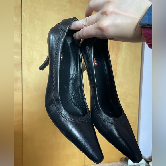 Authentic Black Vintage Prada Heels - Picture 3 of 6
